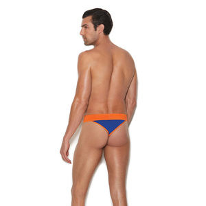 Men’s Thong w/Neon Orange Trim & Elastic Band